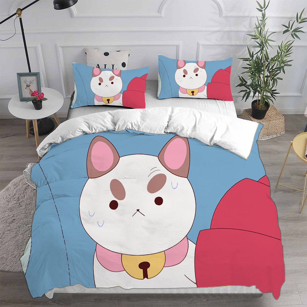 Bee and Puppy Cat Season 1  Cosplay Bedding Set Duvet Cover Pillowcases Halloween Home Decor