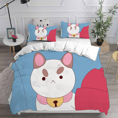 Bee and Puppy Cat Season 1  Cosplay Bedding Set Duvet Cover Pillowcases Halloween Home Decor