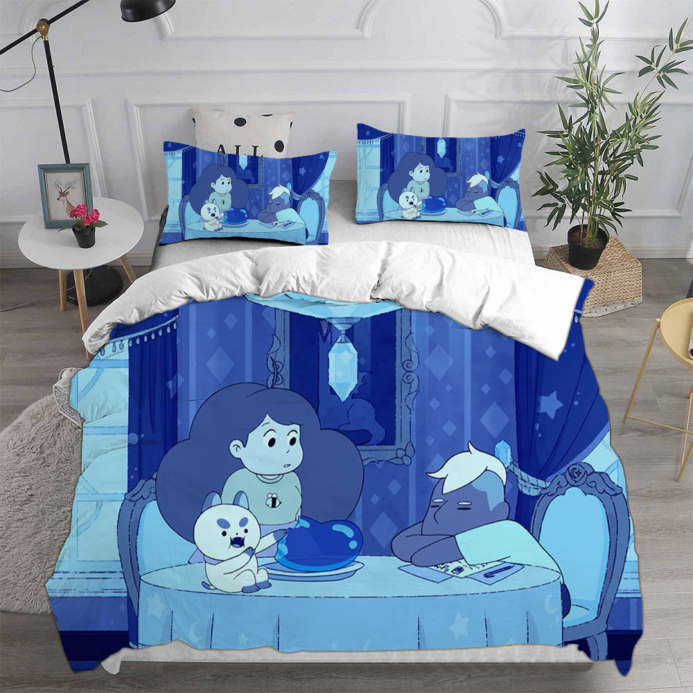 Bee and Puppy Cat Season 1  Cosplay Bedding Set Duvet Cover Pillowcases Halloween Home Decor
