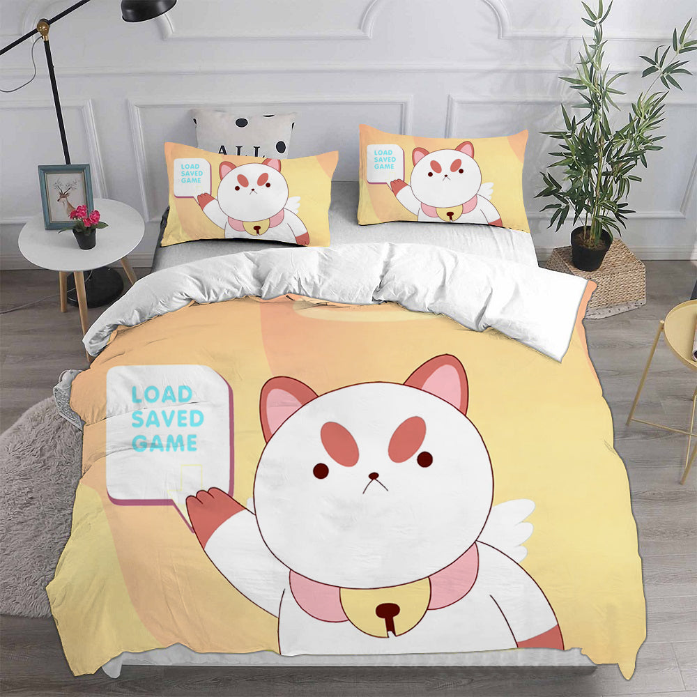Bee and Puppy Cat Season 1  Cosplay Bedding Set Duvet Cover Pillowcases Halloween Home Decor