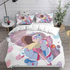 Bee and Puppy Cat Season 1  Cosplay Bedding Set Duvet Cover Pillowcases Halloween Home Decor