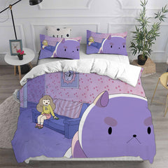 Bee and Puppy Cat Season 1  Cosplay Bedding Set Duvet Cover Pillowcases Halloween Home Decor