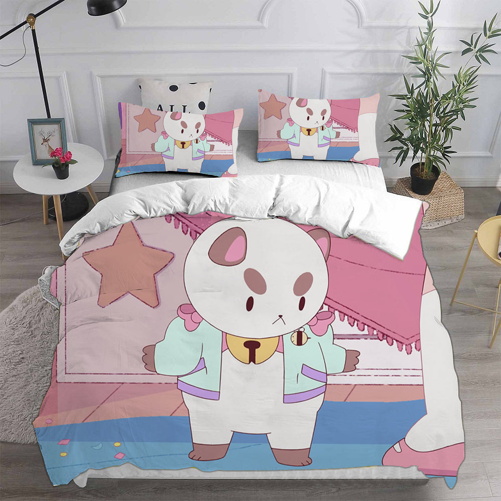 Bee and Puppy Cat Season 1  Cosplay Bedding Set Duvet Cover Pillowcases Halloween Home Decor