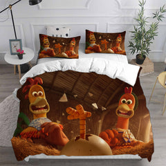 Chicken Run Cosplay Bedding Set Duvet Cover Pillowcases Halloween Home Decor