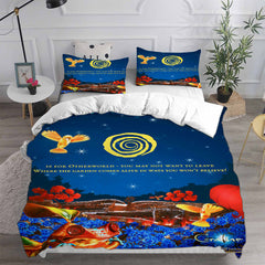 Coraline the Secret Door Cosplay Bedding Set Duvet Cover Pillowcases Halloween Home Decor