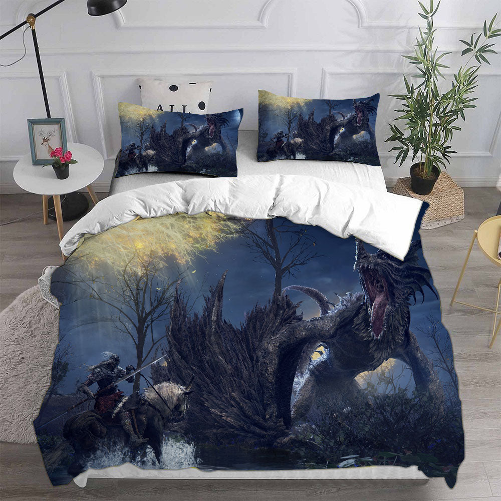 Elden Ring Cosplay Bedding Set Duvet Cover Pillowcases Halloween Home Decor