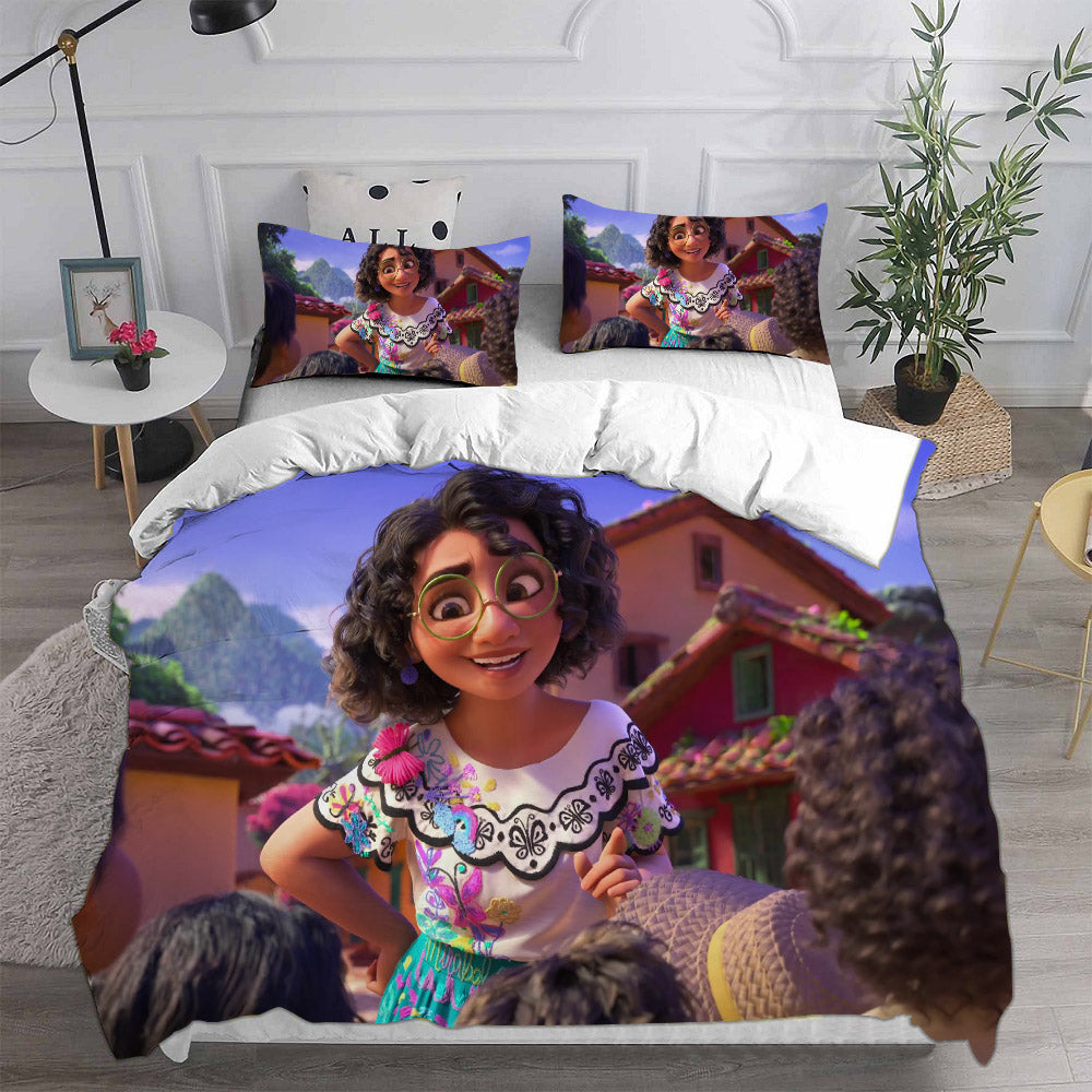 Encanto Mirabel Cosplay Bedding Set Duvet Cover Pillowcases Halloween Home Decor