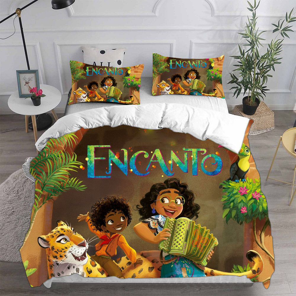 Encanto Mirabel Cosplay Bedding Set Duvet Cover Pillowcases Halloween Home Decor