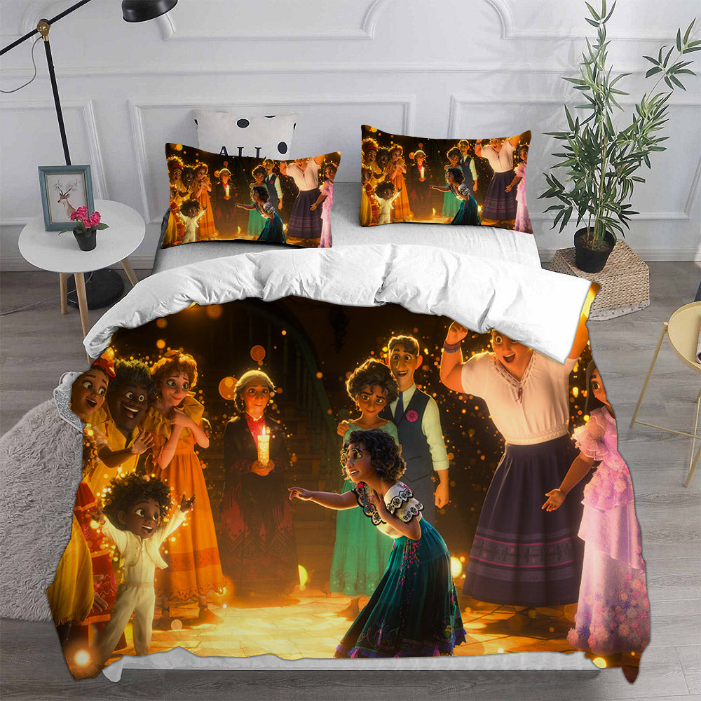 Encanto Mirabel Cosplay Bedding Set Duvet Cover Pillowcases Halloween Home Decor