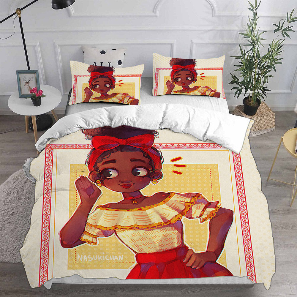 Encanto Mirabel Cosplay Bedding Set Duvet Cover Pillowcases Halloween Home Decor