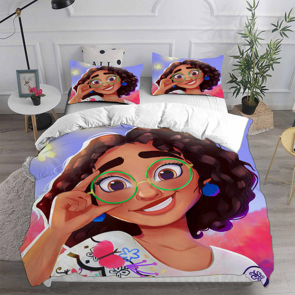 Encanto Mirabel Cosplay Bedding Set Duvet Cover Pillowcases Halloween Home Decor
