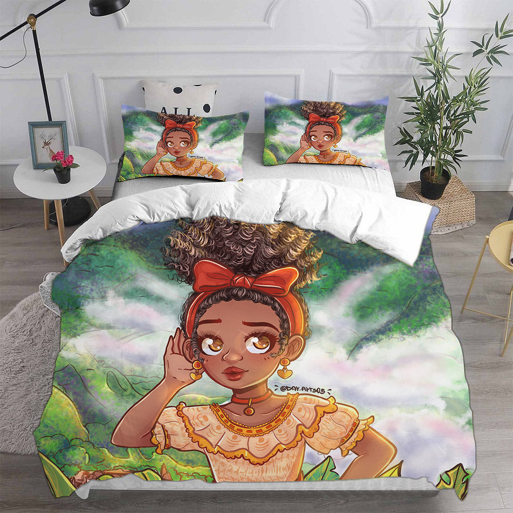 Encanto Mirabel Cosplay Bedding Set Duvet Cover Pillowcases Halloween Home Decor