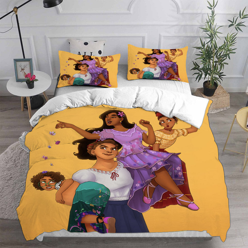 Encanto Mirabel Cosplay Bedding Set Duvet Cover Pillowcases Halloween Home Decor