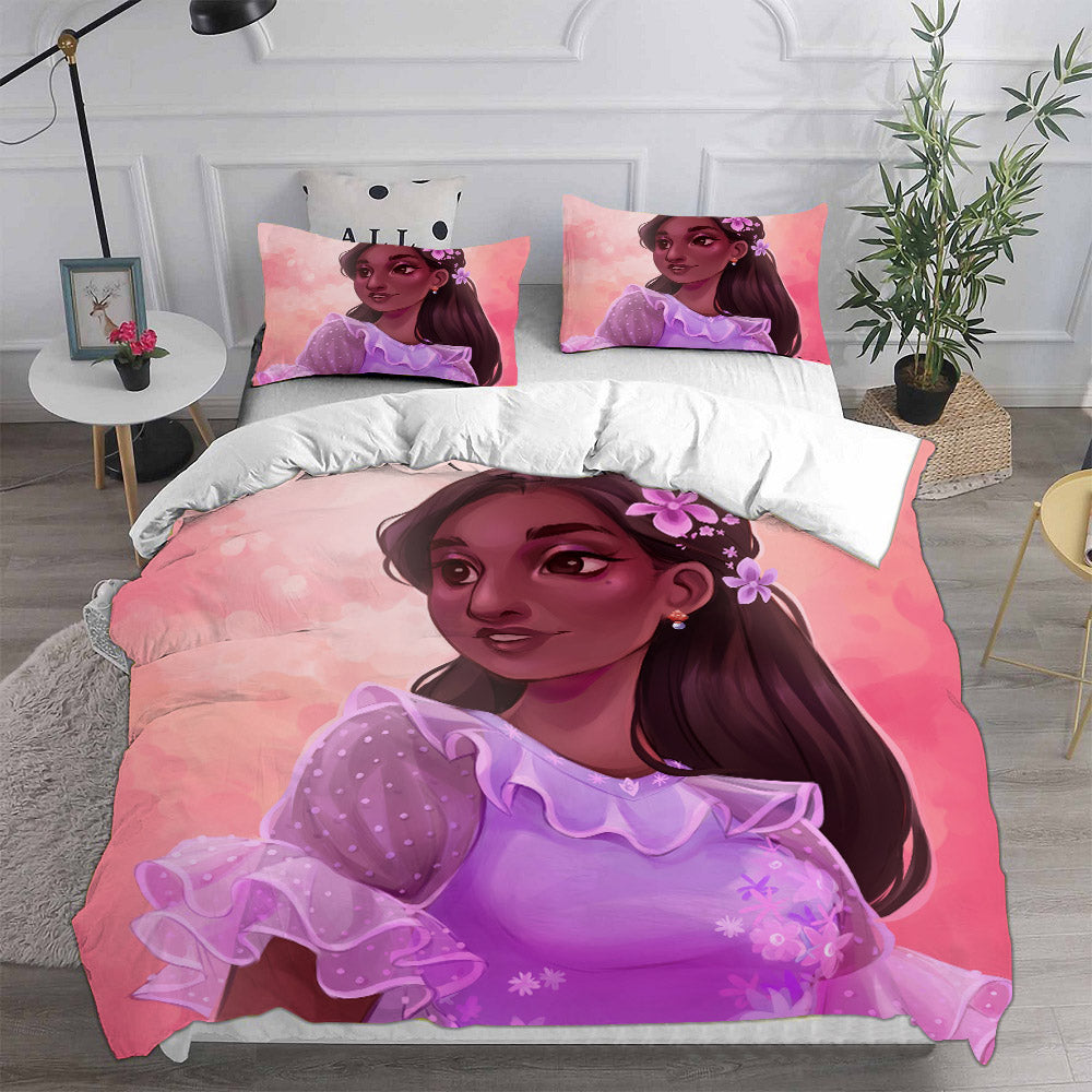 Encanto Mirabel Cosplay Bedding Set Duvet Cover Pillowcases Halloween Home Decor