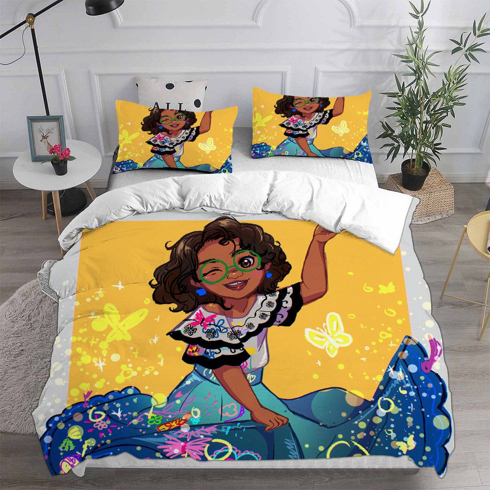 Encanto Mirabel Cosplay Bedding Set Duvet Cover Pillowcases Halloween Home Decor