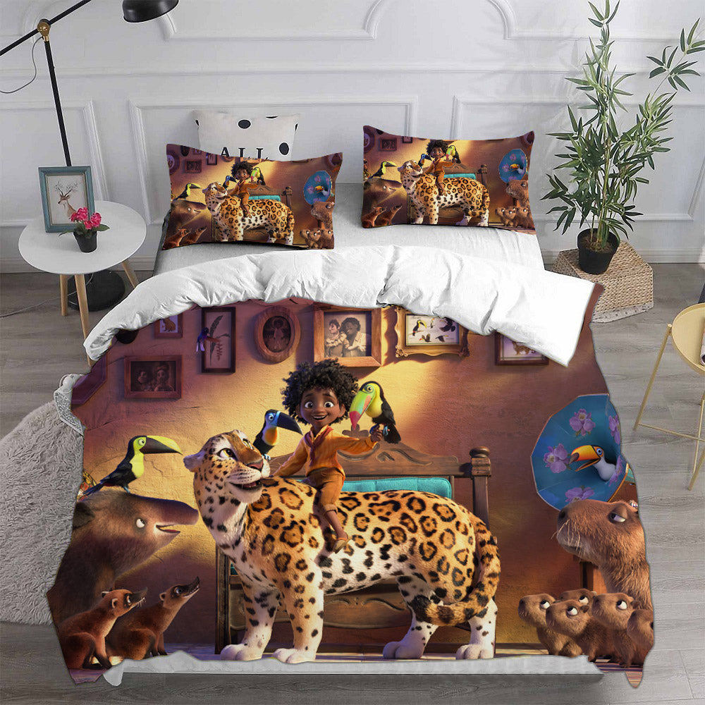 Encanto Mirabel Cosplay Bedding Set Duvet Cover Pillowcases Halloween Home Decor
