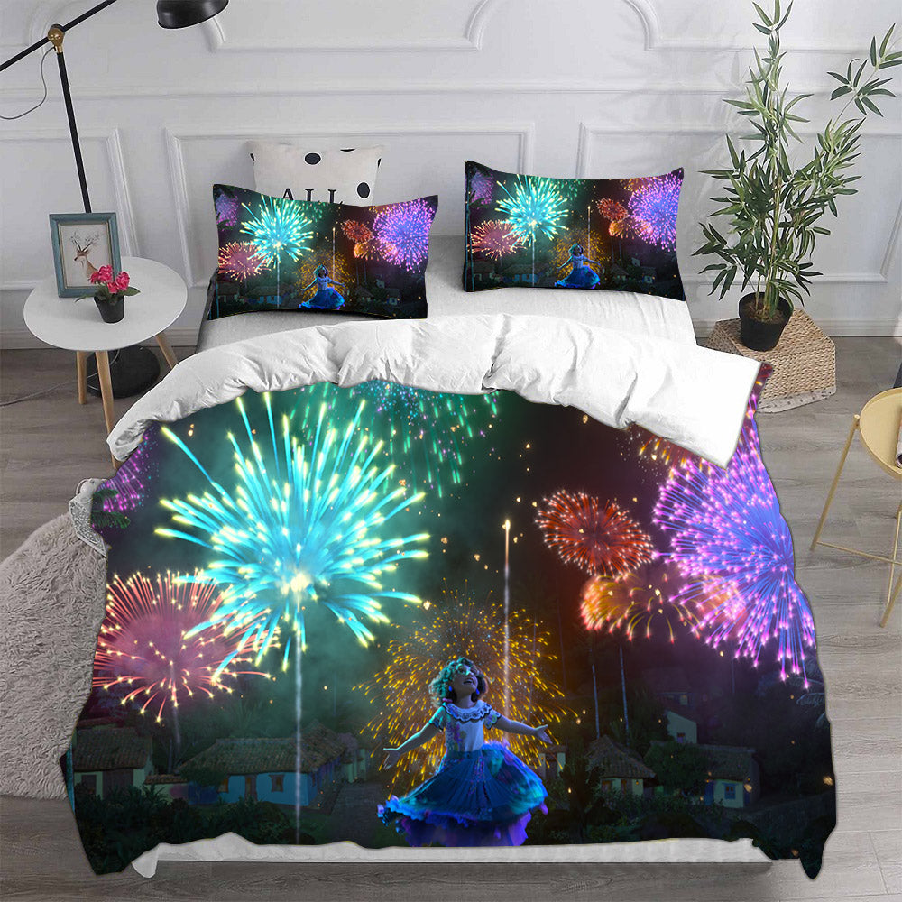 Encanto Mirabel Cosplay Bedding Set Duvet Cover Pillowcases Halloween Home Decor