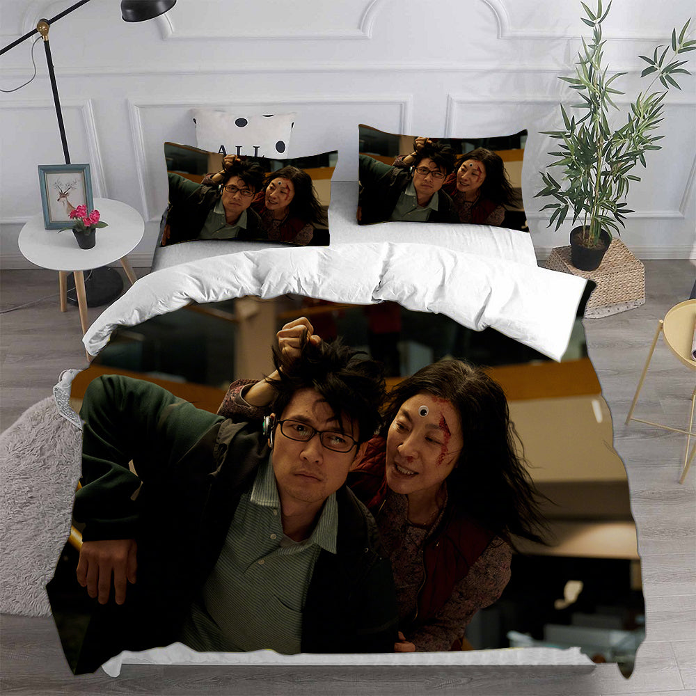 Everything Everywhere All at Once Cosplay Bedding Set Duvet Cover Pillowcases Halloween Home Decor