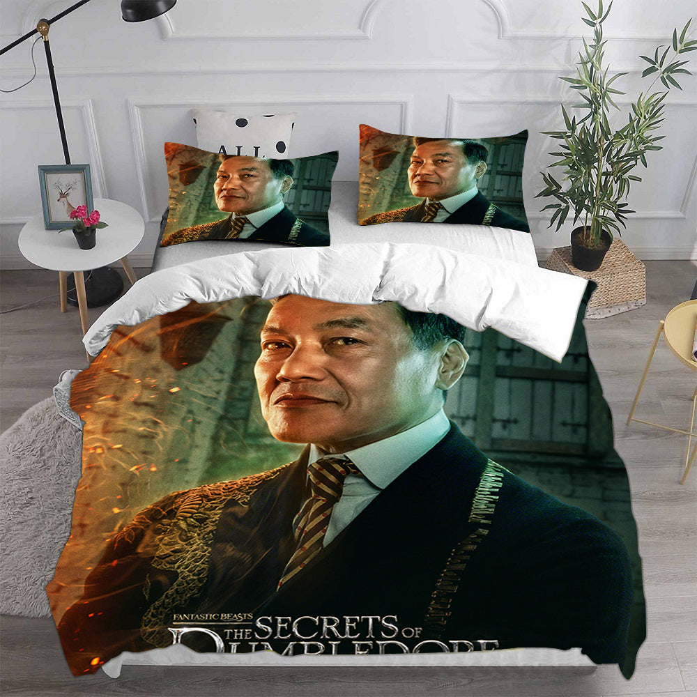 Fantastic Beasts The Secrets of Dumbledore Cosplay Bedding Set Duvet Cover Pillowcases Halloween Home Decor