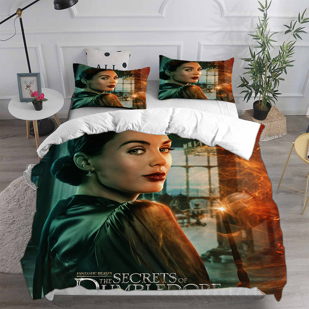 Fantastic Beasts The Secrets of Dumbledore Cosplay Bedding Set Duvet Cover Pillowcases Halloween Home Decor
