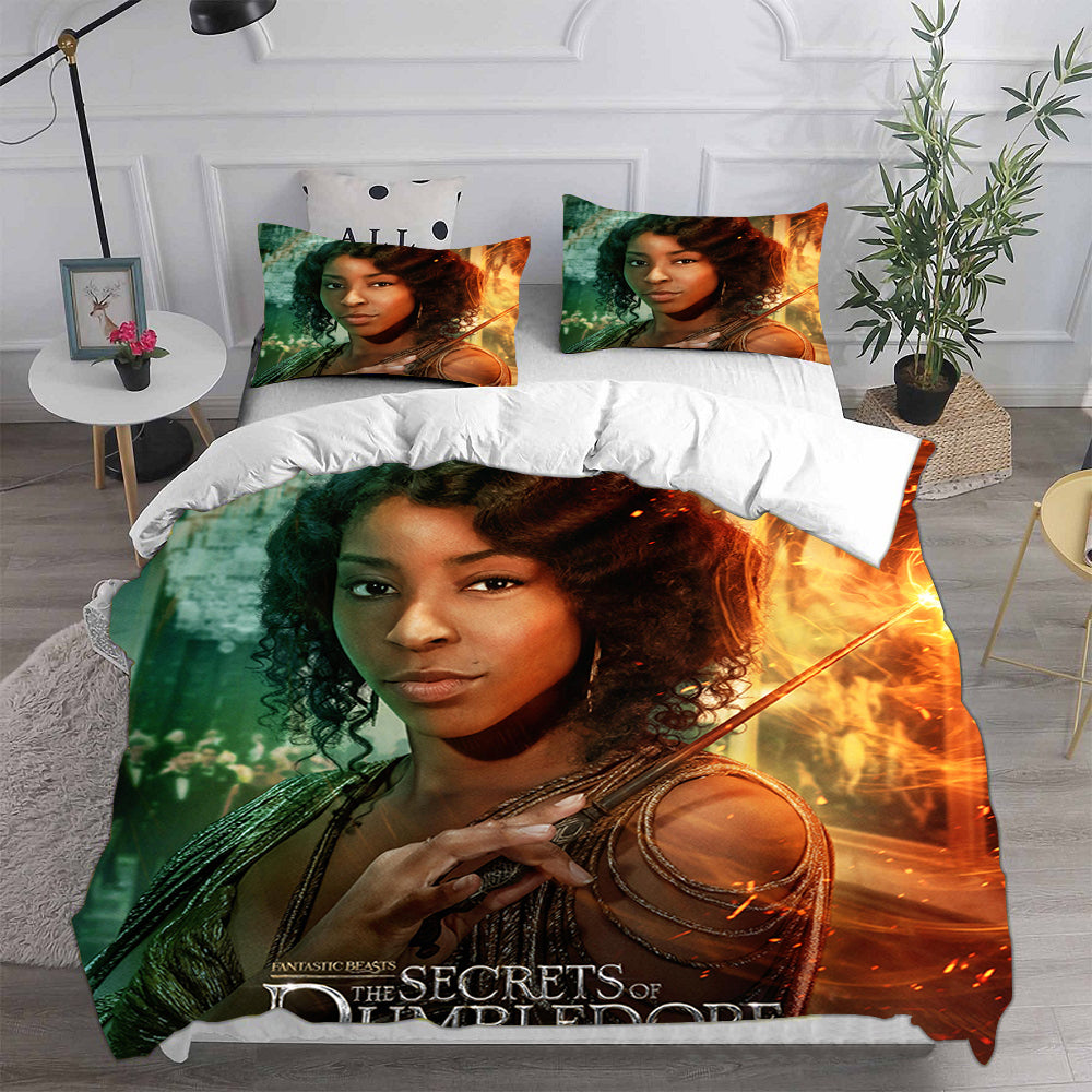 Fantastic Beasts The Secrets of Dumbledore Cosplay Bedding Set Duvet Cover Pillowcases Halloween Home Decor