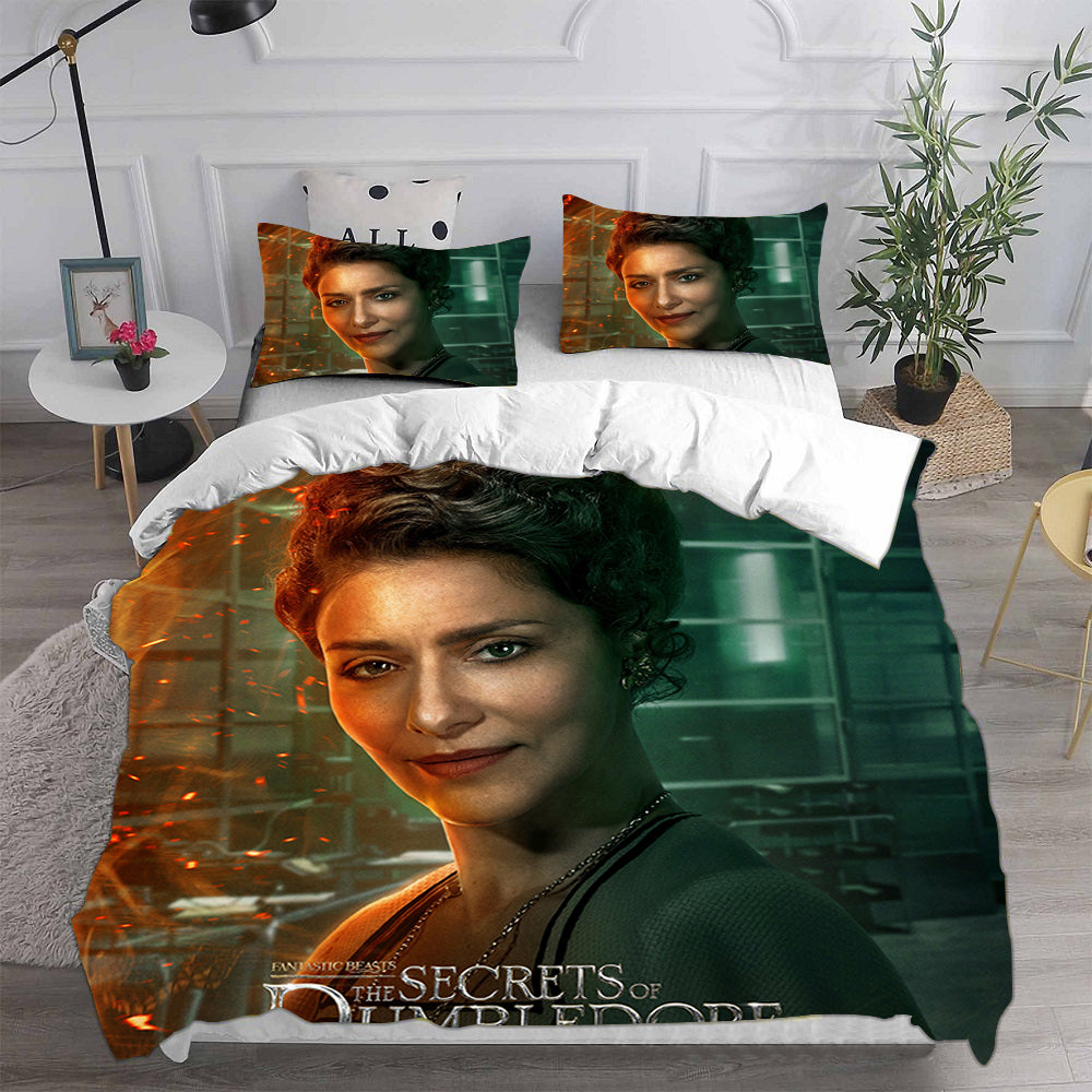Fantastic Beasts The Secrets of Dumbledore Cosplay Bedding Set Duvet Cover Pillowcases Halloween Home Decor