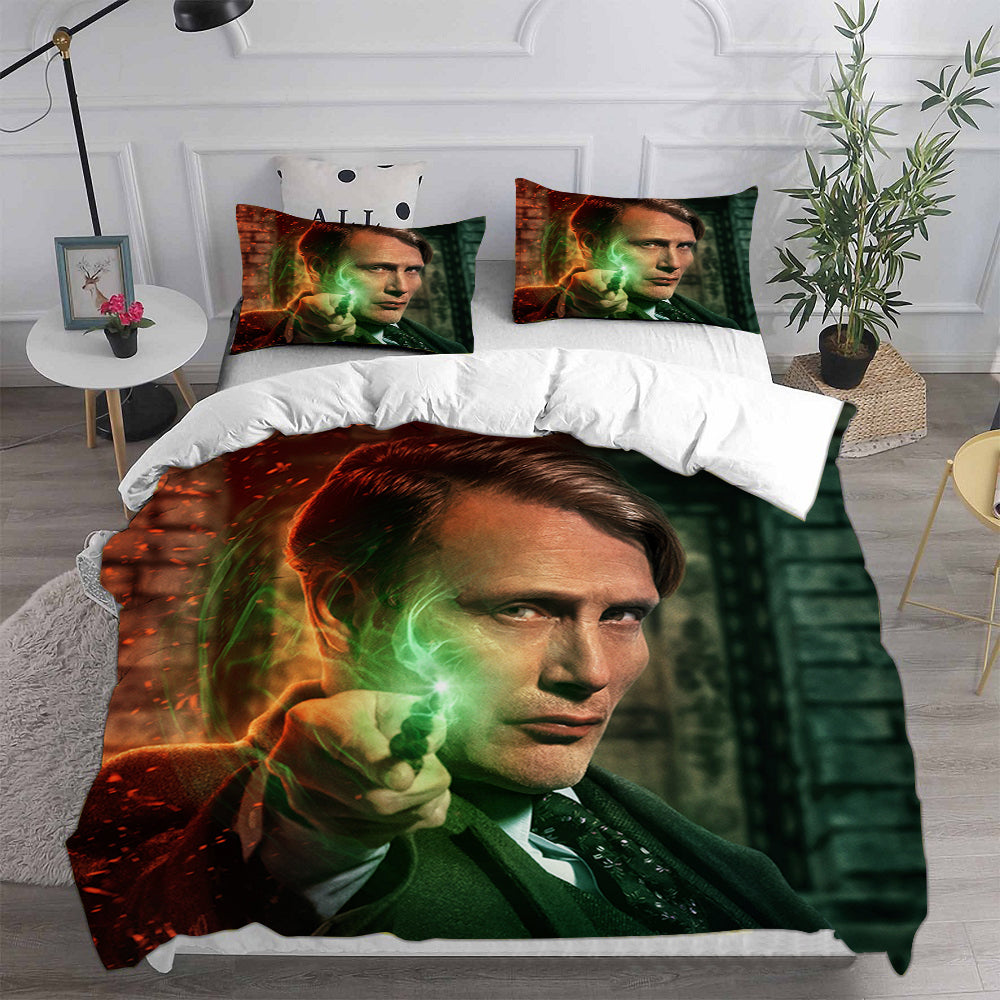 Fantastic Beasts The Secrets of Dumbledore Cosplay Bedding Set Duvet Cover Pillowcases Halloween Home Decor