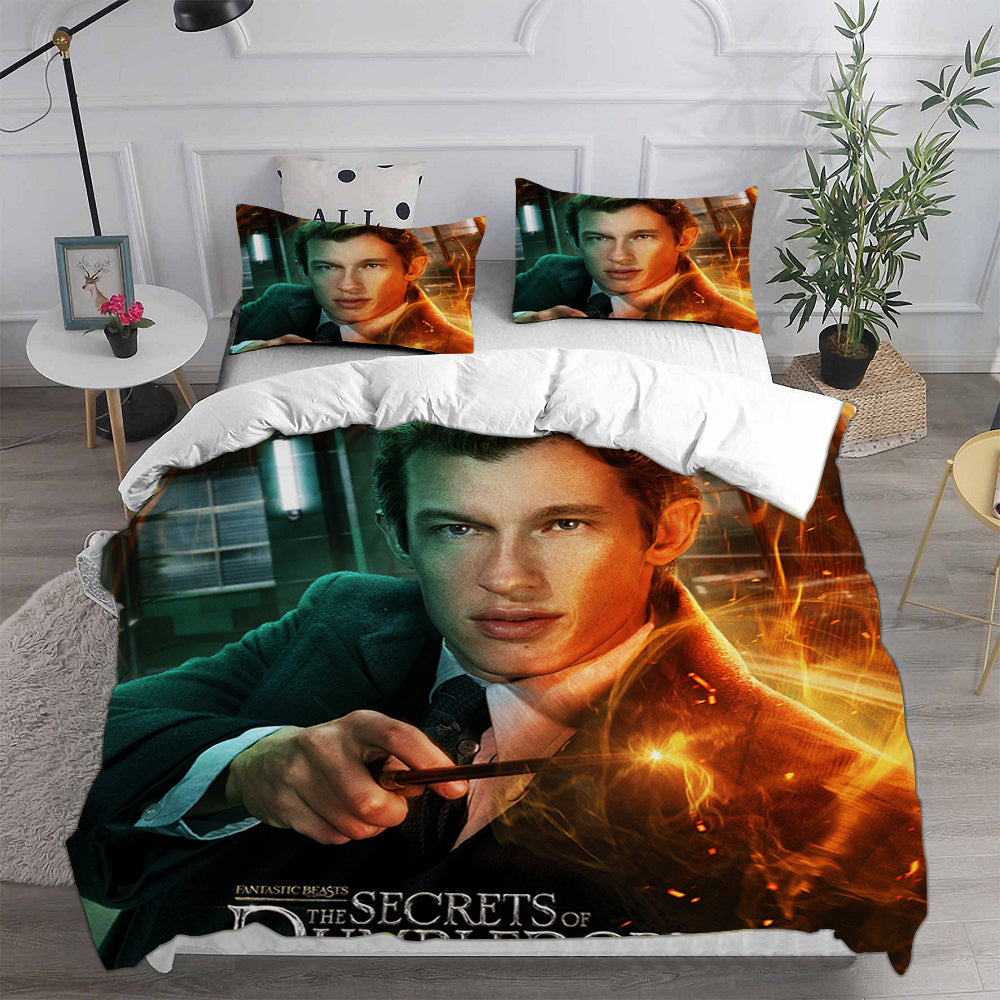 Fantastic Beasts The Secrets of Dumbledore Cosplay Bedding Set Duvet Cover Pillowcases Halloween Home Decor
