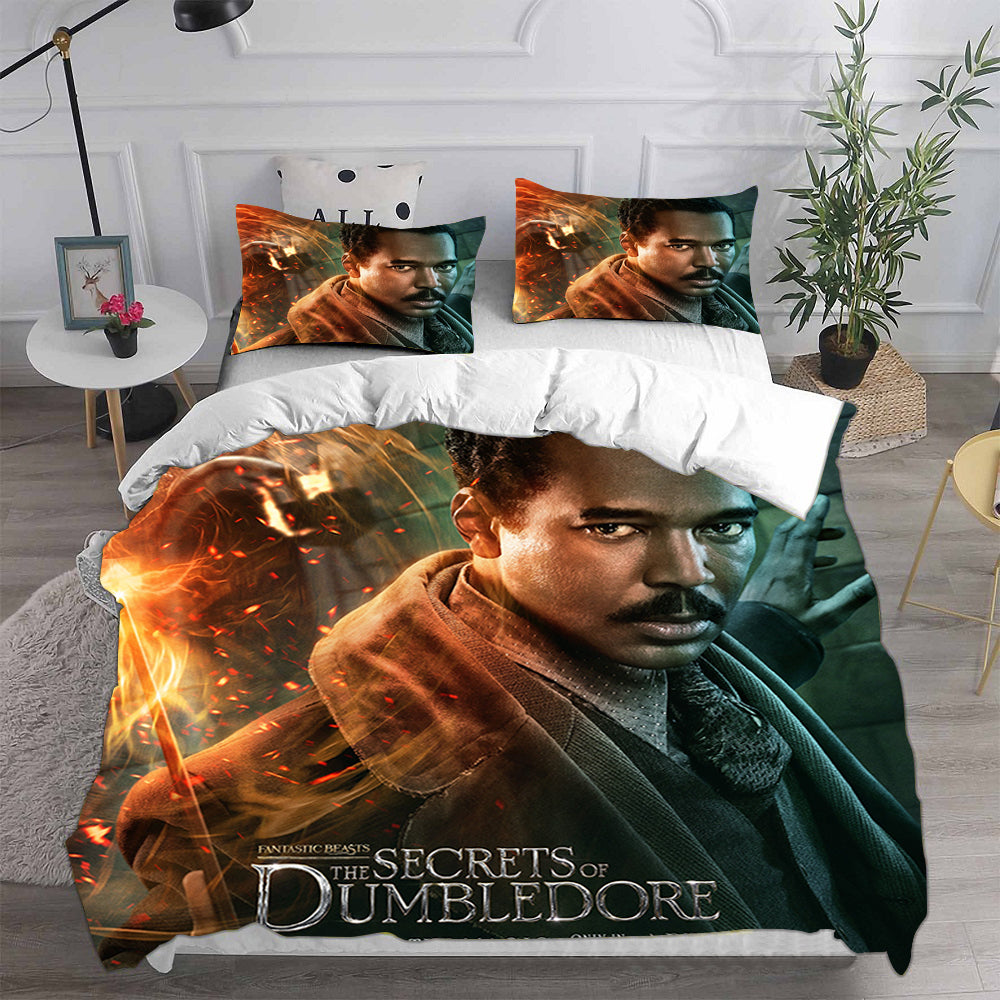 Fantastic Beasts The Secrets of Dumbledore Cosplay Bedding Set Duvet Cover Pillowcases Halloween Home Decor