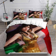 Final Fantasy VII Remake Cosplay Bedding Set Duvet Cover Pillowcases Halloween Home Decor