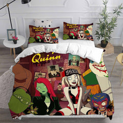 Harley Quinn Season 3 Cosplay Bedding Set Duvet Cover Pillowcases Halloween Home Decor