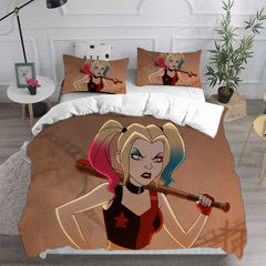 Harley Quinn Season 3 Cosplay Bedding Set Duvet Cover Pillowcases Halloween Home Decor