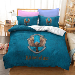 Harry Potter Hogwarts Cosplay Bedding Set Duvet Cover Pillowcases Halloween Home Decor