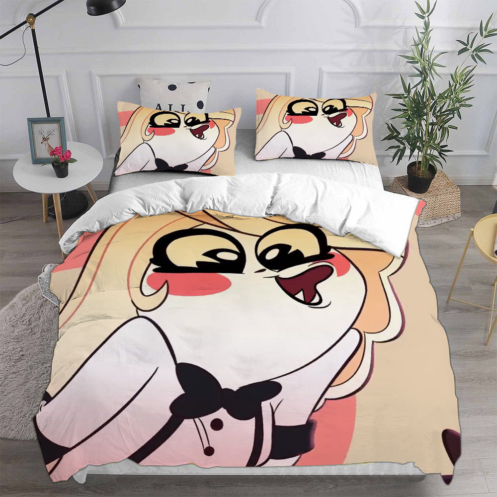 Hazbin Hotel Alastor Cosplay Bedding Set Duvet Cover Pillowcases Halloween Home Decor