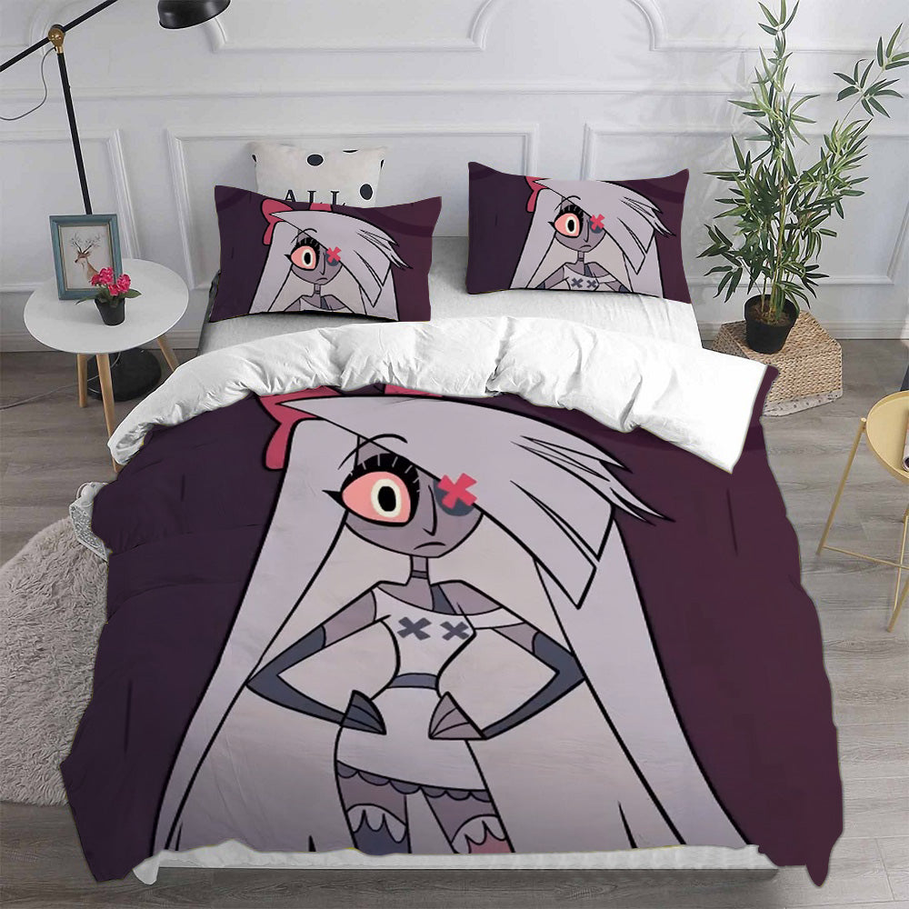 Hazbin Hotel Alastor Cosplay Bedding Set Duvet Cover Pillowcases Halloween Home Decor