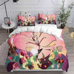 Hazbin Hotel Alastor Cosplay Bedding Set Duvet Cover Pillowcases Halloween Home Decor