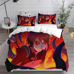 Hazbin Hotel Alastor Cosplay Bedding Set Duvet Cover Pillowcases Halloween Home Decor