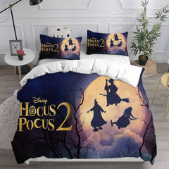 Hocus Pocus 2 Cosplay Bedding Set Duvet Cover Pillowcases Halloween Home Decor