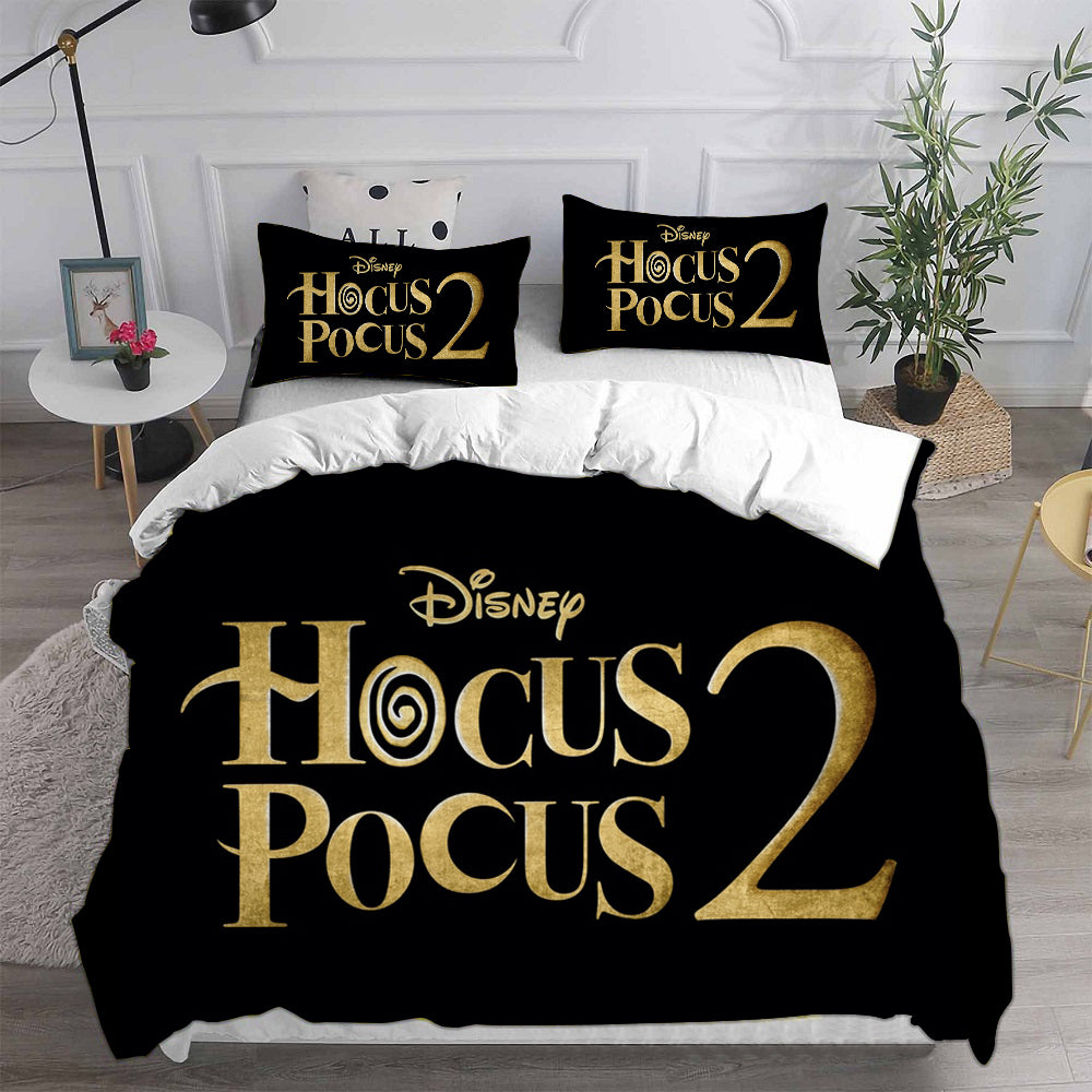 Hocus Pocus 2 Cosplay Bedding Set Duvet Cover Pillowcases Halloween Home Decor