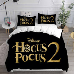 Hocus Pocus 2 Cosplay Bedding Set Duvet Cover Pillowcases Halloween Home Decor
