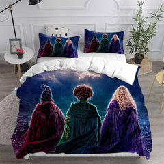 Hocus Pocus 2 Cosplay Bedding Set Duvet Cover Pillowcases Halloween Home Decor