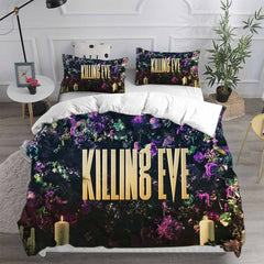 Killing Eve Cosplay Bedding Set Duvet Cover Pillowcases Halloween Home Decor
