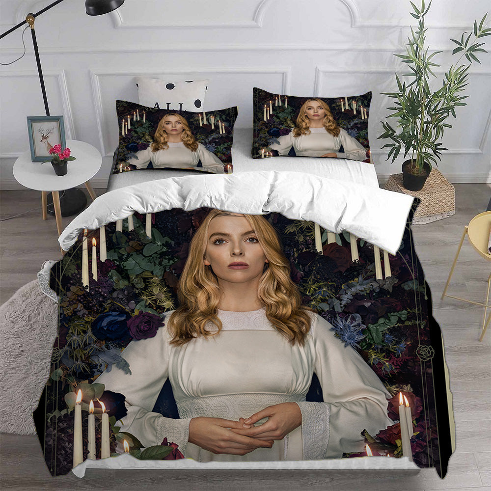 Killing Eve Cosplay Bedding Set Duvet Cover Pillowcases Halloween Home Decor