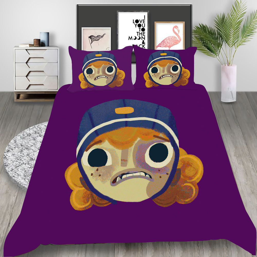 Knights and Bikes Cosplay Bedding Set Duvet Cover Pillowcases Halloween Home Decor