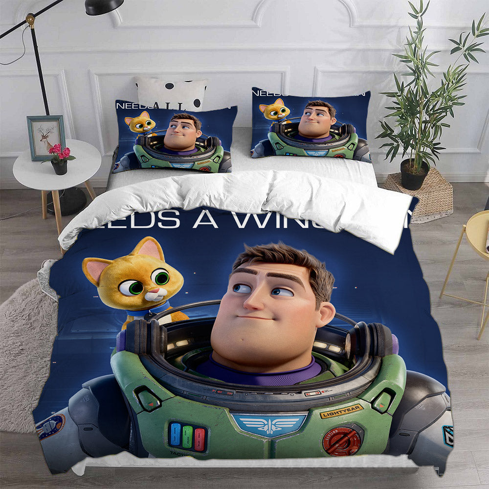 Lightyear Cosplay Bedding Set Duvet Cover Pillowcases Halloween Home Decor