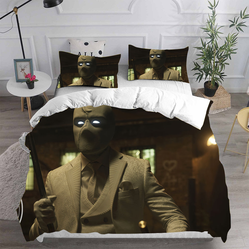 Moon Knight Cosplay Bedding Set Duvet Cover Pillowcases Halloween Home Decor