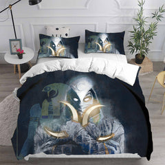Moon Knight Cosplay Bedding Set Duvet Cover Pillowcases Halloween Home Decor
