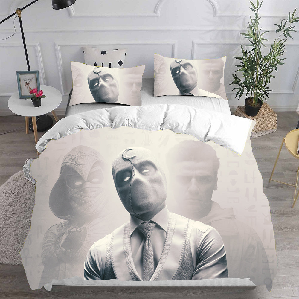 Moon Knight Cosplay Bedding Set Duvet Cover Pillowcases Halloween Home Decor