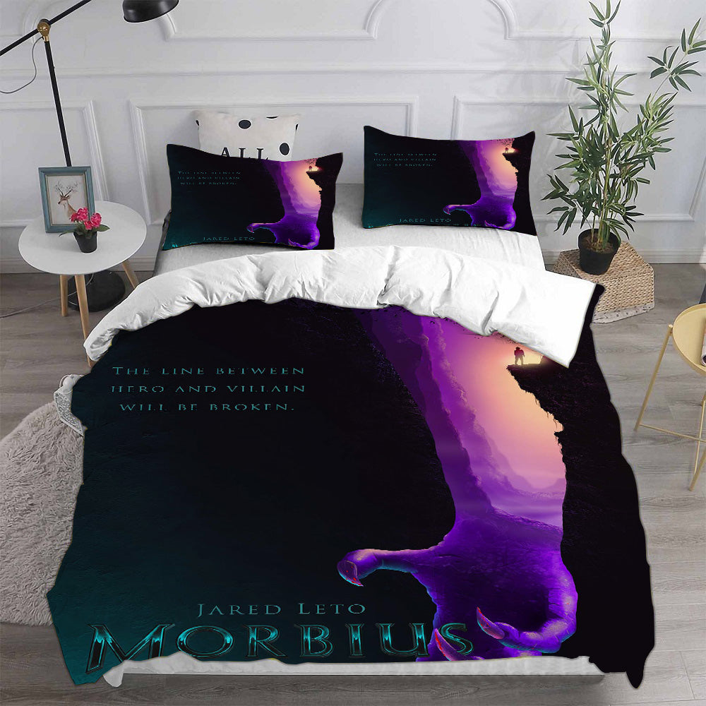 Morbius Cosplay Bedding Set Duvet Cover Pillowcases Halloween Home Decor