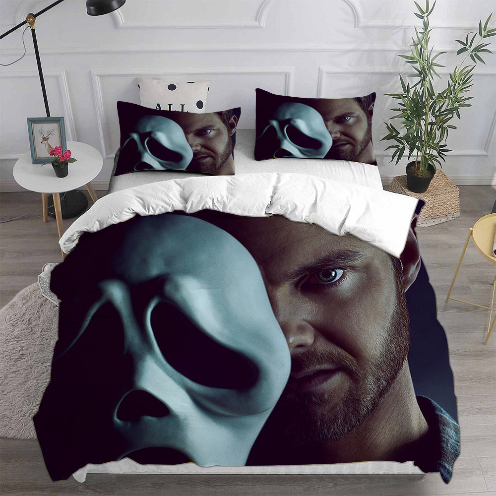 Scream Horror Movie Cosplay Bedding Set Duvet Cover Pillowcases Halloween Home Decor